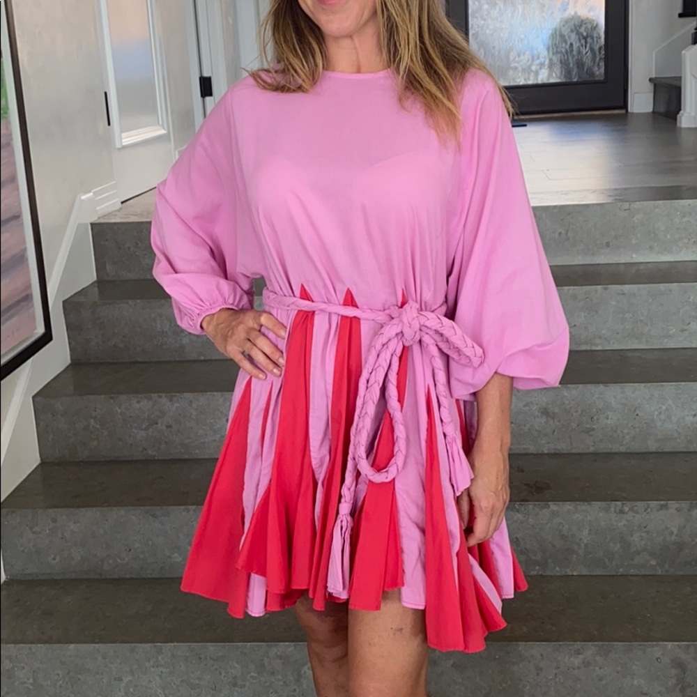 Rhode Resort “Ella” pink & red dress